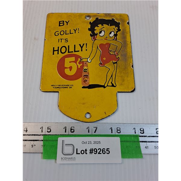 Enamel Metal Sign - Betty Boop - 6" x 4.5"
