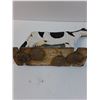 Image 5 : Vintage Cast Metal Cow Decor Painted - 13" x 8" x 3"