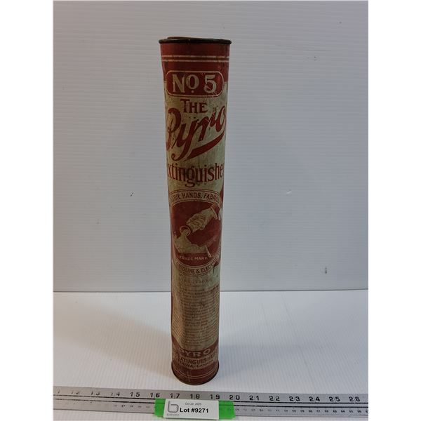 Vintage Pyro Extinguisher- No. 5 - Preferred Pick-Up