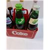 Image 3 : Vintage Coca Cola Plastic Holder & One Liter Pop Bottles - Has Contents - PICK UP ONLY