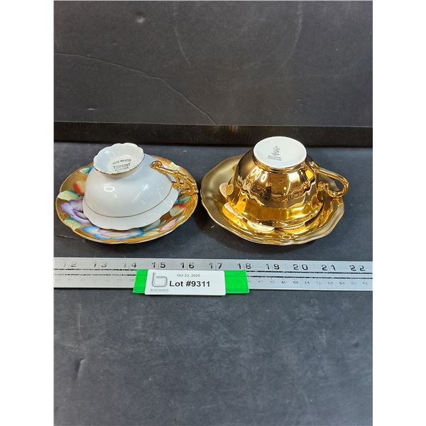 (2) Teacup Set: Trimont Brand & Barvaria Germany