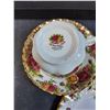 Image 2 : (2) Teacup Sets & Matching Dessert Plate: Royal Albert