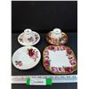 Image 1 : (2) Teacup Sets: Royal Albert & Delphine & Saucers