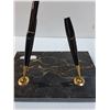 Image 2 : Marble Base Pen Holder for Desk - 8" x 5" x 5"