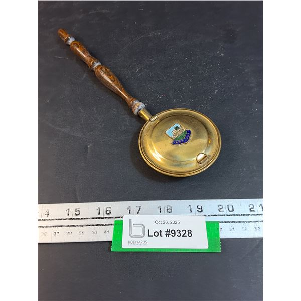 Brass & Wood Bed Warmer - 9.5" Long