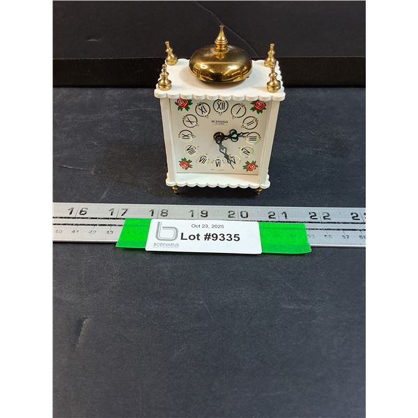 West Germany Alarm Clock - Consignor States Work, As Is - 2.5" x 3" x 1.5"