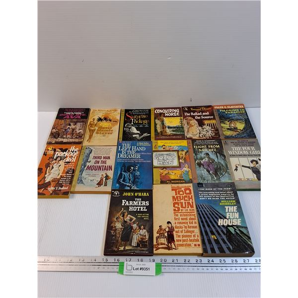 (15) Vintage Mystery Romance Novels: Ava, Package Deal, Farmers Hotel, Misc
