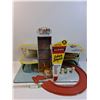 Image 1 : # Vintage Sears Service Center Playset (Ramp Needs TLC), All State Super Service Tin Sign - 29" x 19