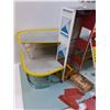 Image 2 : # Vintage Sears Service Center Playset (Ramp Needs TLC), All State Super Service Tin Sign - 29" x 19