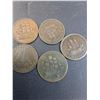 Image 2 : (5) Ships Half Penny Coins
