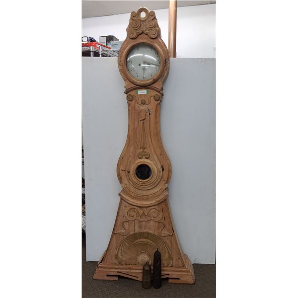 # Vintage Swedish Style Grandfather Clock - 84" x 34" x 9" - CANNOT SHIP
