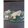 Image 4 : Creative Clay Bear Figurines on Green Glass - 7" x 3"