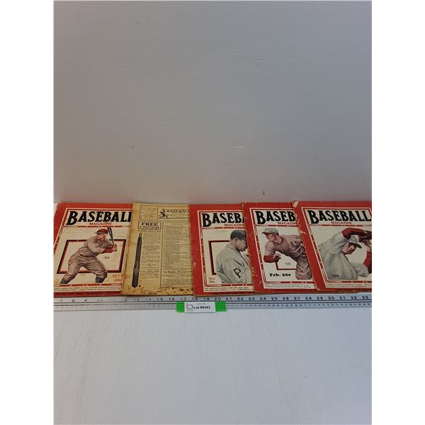 (5) Vintage Baseball Magazines 1930's Editions