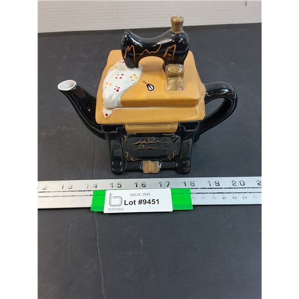 Sewing Machine Themed Teapot - 6" x 4" x 7"