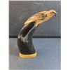 Image 4 : Water Buffalo Horn w/ Carved Eagle  - 12" Tall