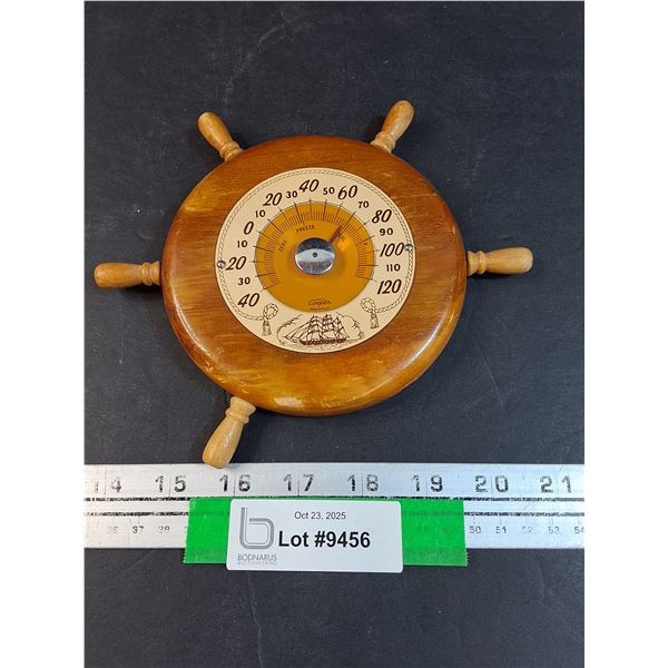 Wooden Sailors Themed Barometer - 7" Diameter