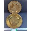 Image 1 : (2) Brass Decorative Plates: 14" & 11"