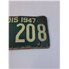 Image 3 : Carboard 1947 Illinois License Plate