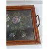Image 2 : Vintage Serving Tray w/Handpainted Picture - 19" x 12"