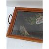 Image 3 : Vintage Serving Tray w/Handpainted Picture - 19" x 12"