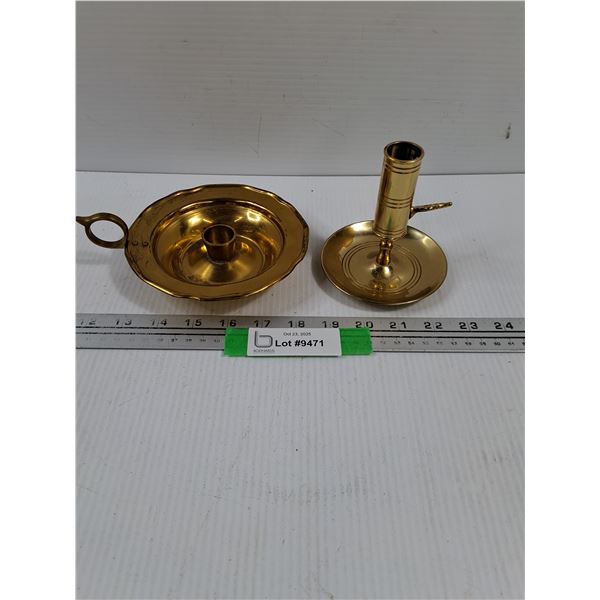 (2) Brass Candlesticks