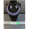 Image 1 : Blue Necklace & Earrings Set