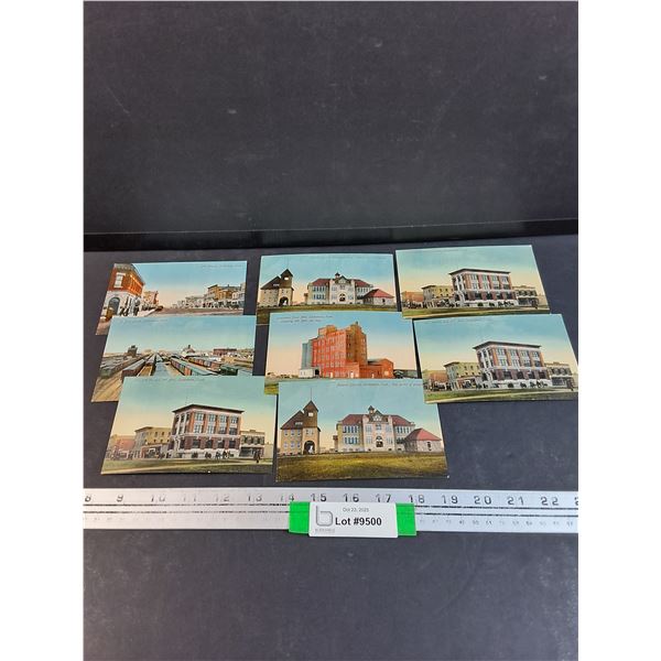 (8) Vintage Saskatoon Color Postcards