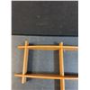 Image 2 : MCM Style Wood Wall Knick Knack Shelving - 12" x 16" x 3" - Dismantles