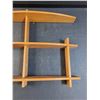 Image 3 : MCM Style Wood Wall Knick Knack Shelving - 12" x 16" x 3" - Dismantles
