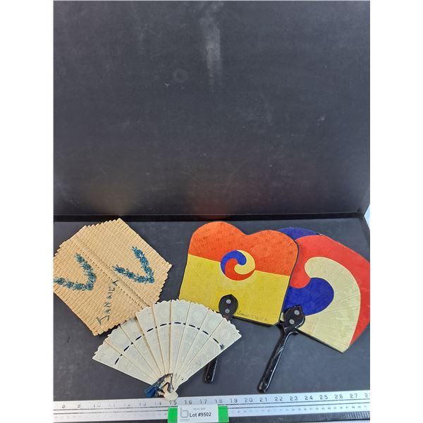 (4) Hand Fans - Various