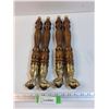 Image 1 : Eagle Claw & Glass Globe Furniture Legs - 16" Long