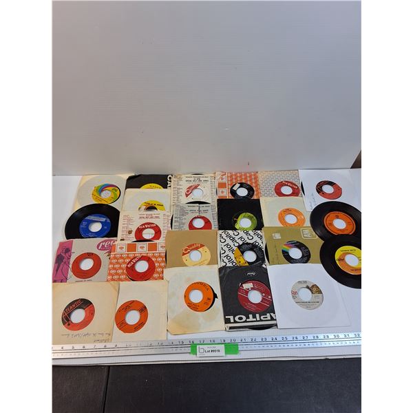 (25) Records: 45's: Elton John, Streetheart, Peanuts, The Beatles, Misc