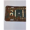 Image 2 : Saskatchewan License Plate - 1956