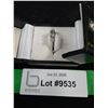 Image 1 : ^ White Gold 10K w/Diamonds Trinity Ladies Ring - Size 9.5 - Comes w/Case & Appraisal Certifi