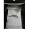 Image 2 : ^ White Gold 10K w/Diamonds Trinity Ladies Ring - Size 9.5 - Comes w/Case & Appraisal Certifi
