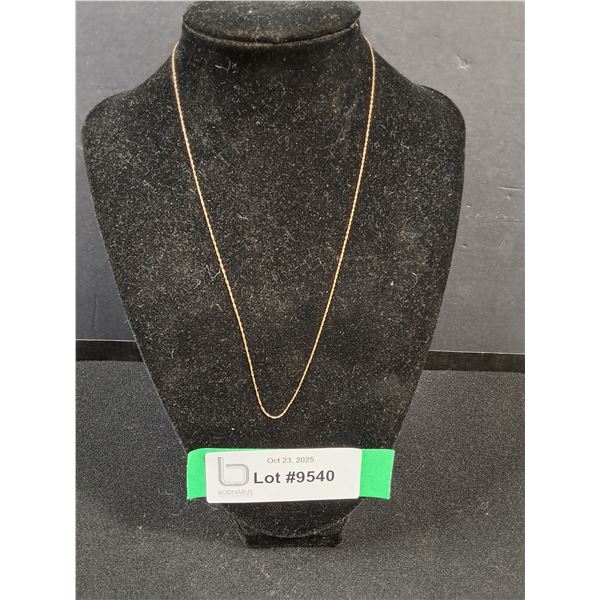 ^ Dainty 10K Gold Rope Necklace