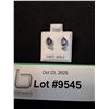 Image 1 : ^ White Gold 14kt, Pear cut Blue Sapphire-Ceylons, Round Cut Diamonds Stud Earrings w/Appraisal Cert