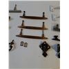 Image 3 : Vintage Furniture Handles - Assorted & (4) Shelving Brackets (White)