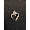 Image 2 : ^ White Gold Heart Pendant w/Diamonds