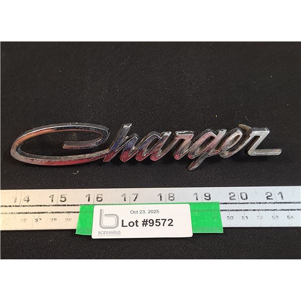 Vintage Dodge Charger Emblem - 8" Long