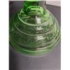 Image 4 : Scroll & Fern Pattern Uranium Glass Kerosene/Oil Lamp w/Hurricane