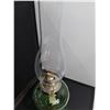 Image 5 : Scroll & Fern Pattern Uranium Glass Kerosene/Oil Lamp w/Hurricane