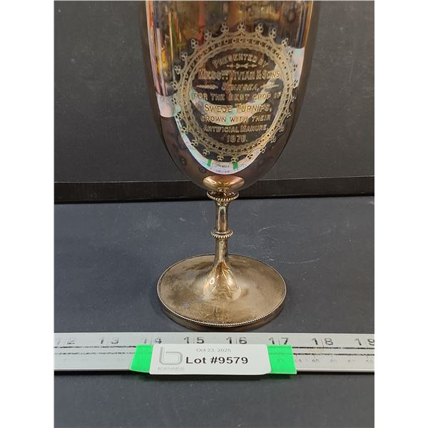 Silver Plated Goblet Award for Best Turnips - Dated 1876