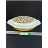 Image 1 : PYREX 1.5 Quart Divided Lidded Dish - Verde Olive Green Pattern