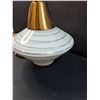 Image 2 : Vintage White & Gold Patterned Hanging Hard Mount LIght  - 9" x 8"