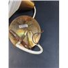 Image 3 : Vintage White & Gold Patterned Hanging Hard Mount LIght  - 9" x 8"