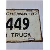 Image 3 : Saskatchewan License Plate: Farm Plate 1937