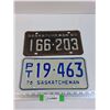 Image 1 : Saskatchewan License Plates: 1960 & 1976