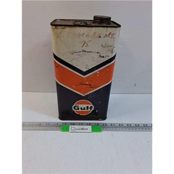Gulf Oil One Gallon Collectors Tin - Empty