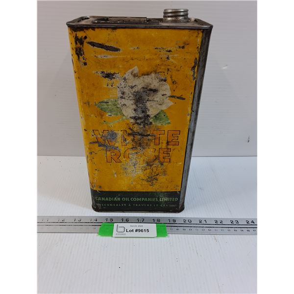 White Rose Oil Co Collector Tin - One Gallon - Empty